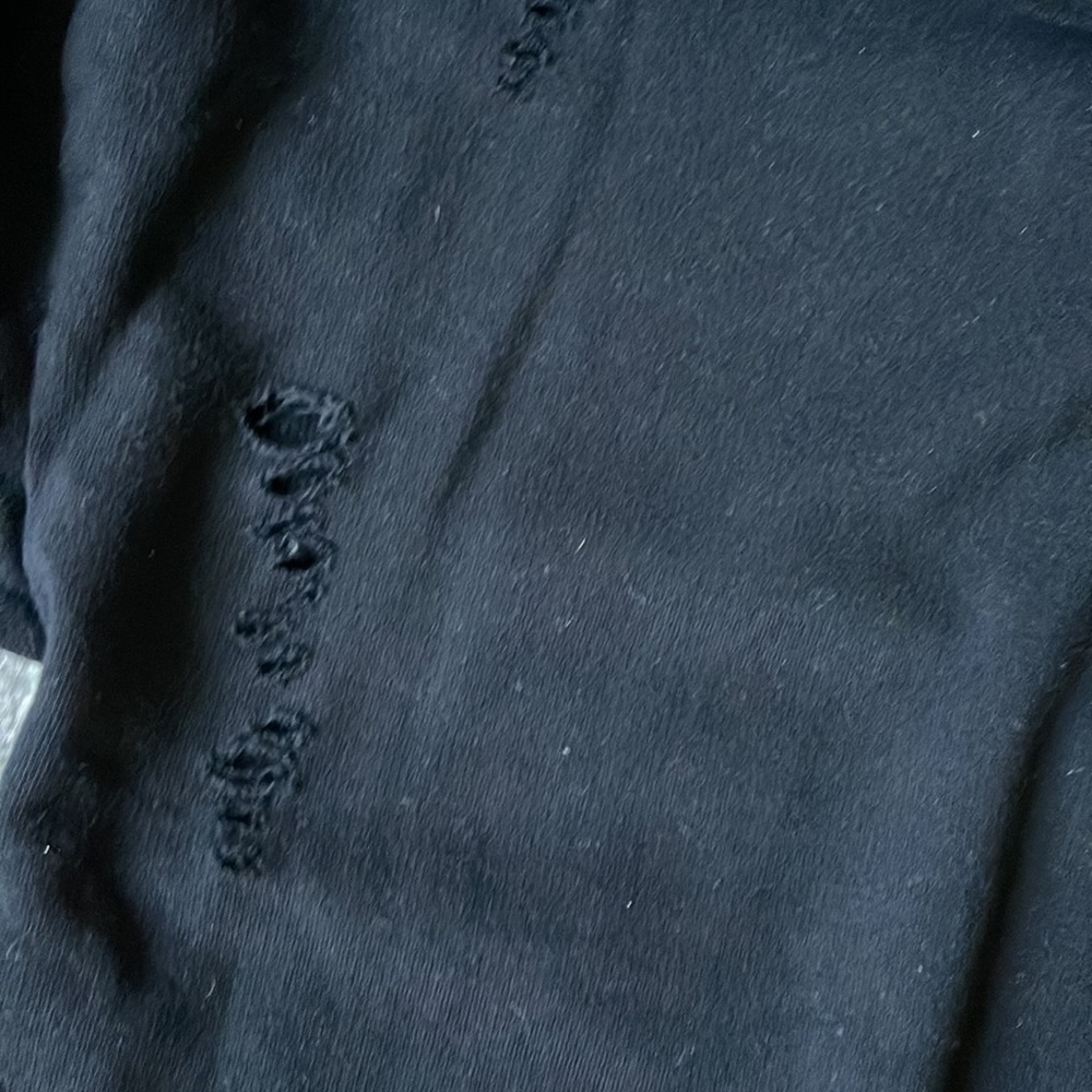 Top shop Black Distressed Hoodie - Picture 3 of 5